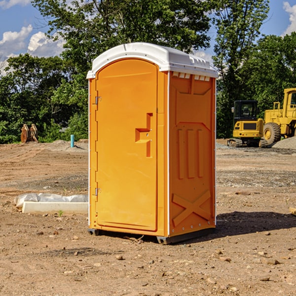 can i customize the exterior of the portable toilets with my event logo or branding in Woodburn Iowa